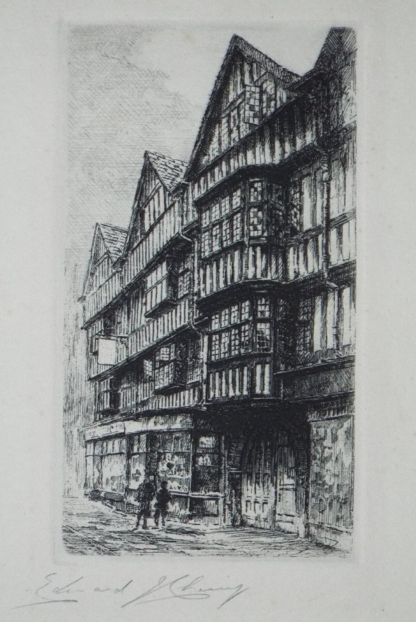 Etching - (Staple Inn, Holborn) - Cherry